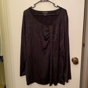Fashion Bug Black Blouse with Asymmetrical Collar